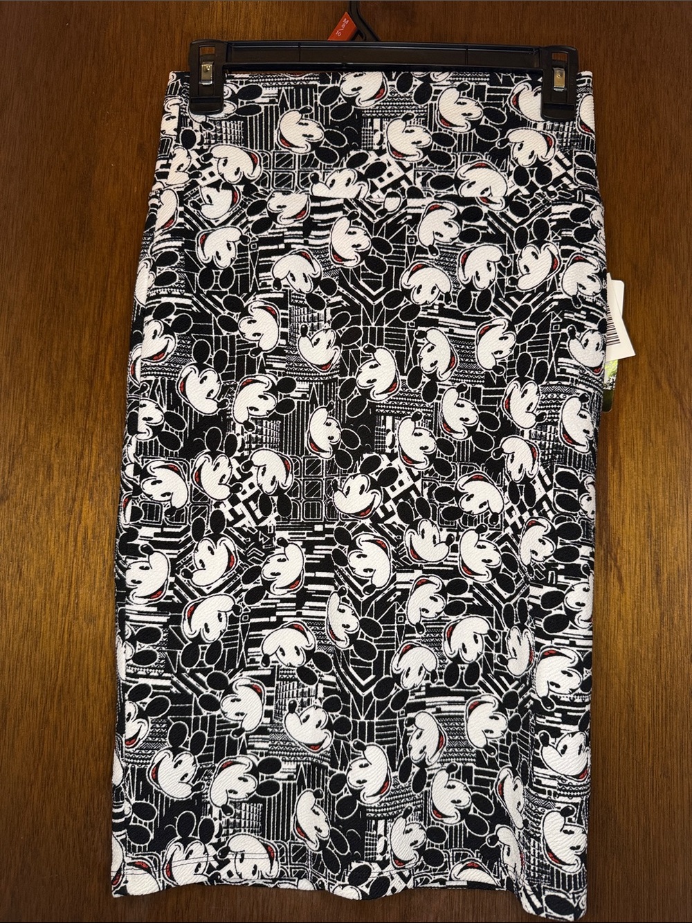 LuLaRoe Black & White Mickey Mouse Print Pencil Skirt